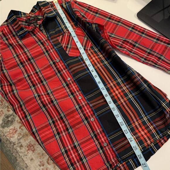 J. Crew Classic-fit boy shirt Stewart tartan Size 2 Top Blouse Holiday Festive - Picture 9 of 13